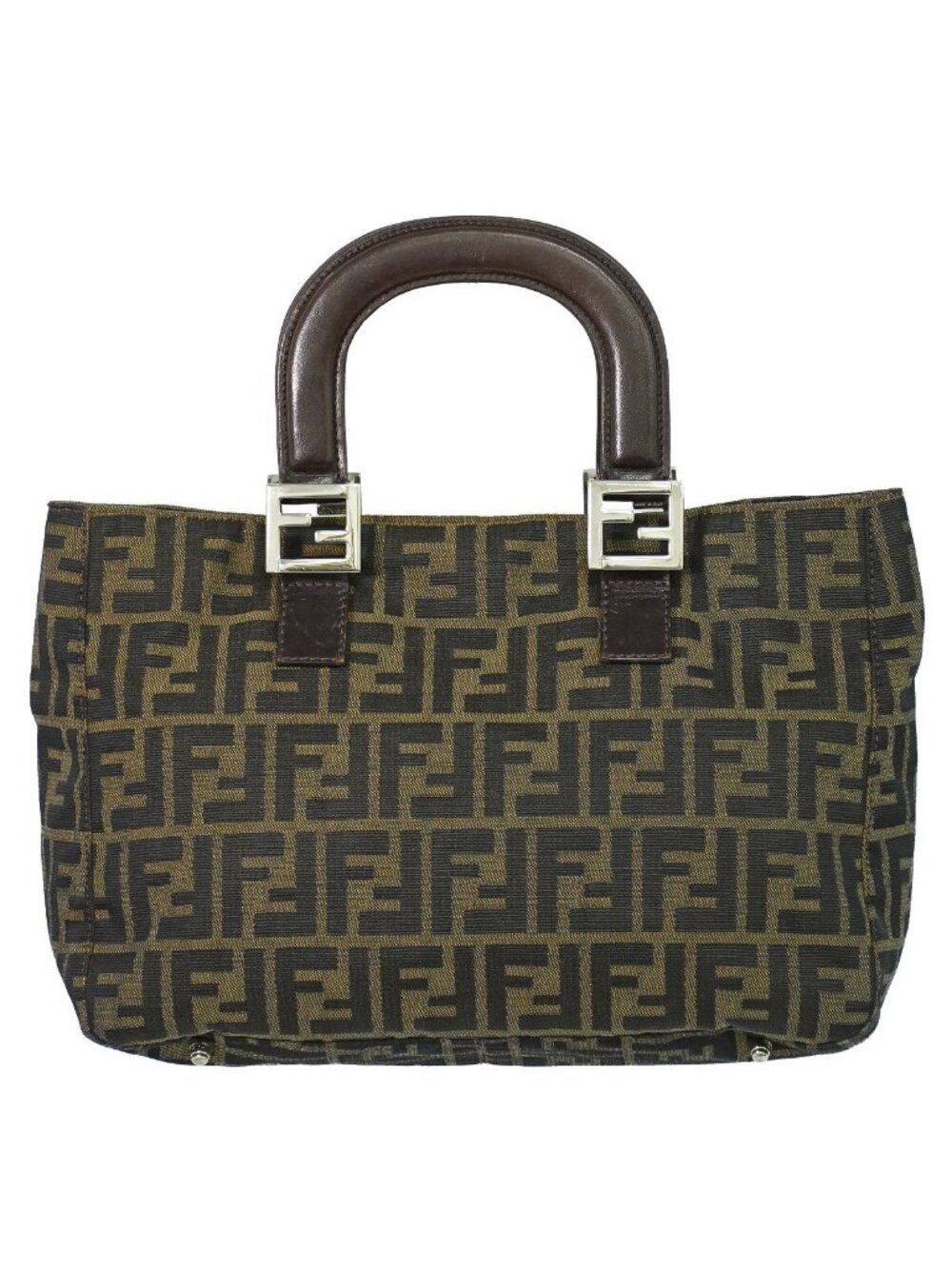 Fendi Zucca Tote Bag Canvas Brown